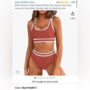 High waisted bikini set